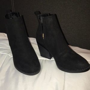 Black ankle booties